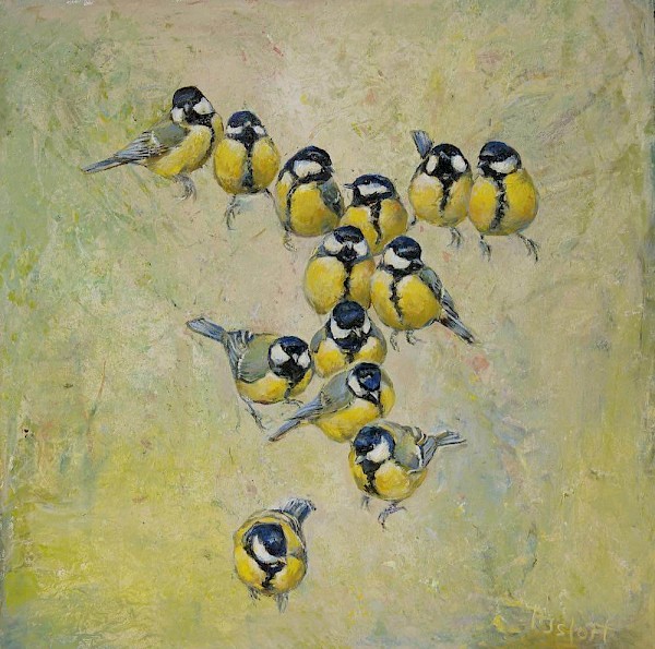 Birds Song, Öl, 60 x 60 cm