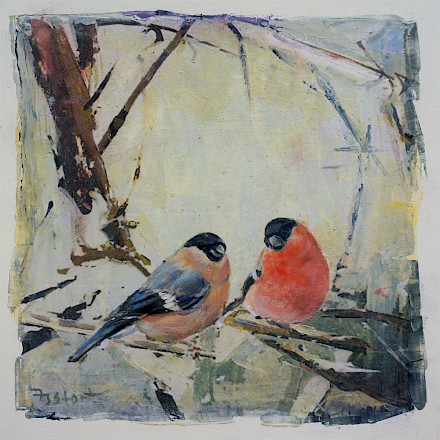 Birds Song, Öl, 60 x 60 cm