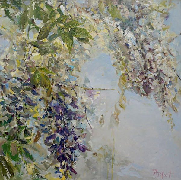 Im Garten, Öl, 80 x 80 cm