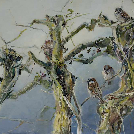 Kolibri, Mischtechnik, 70 x 70 cm