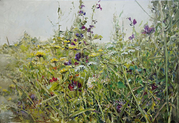 Wiesenblumen, Öl, 70 x 100 cm