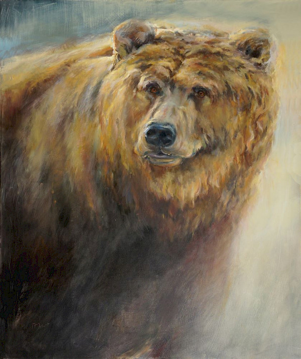 Braunbär, Öl auf Leinwand, 140 x 100 cm