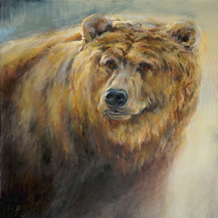 Braunbär, Öl auf LW, 140 x 120 cm